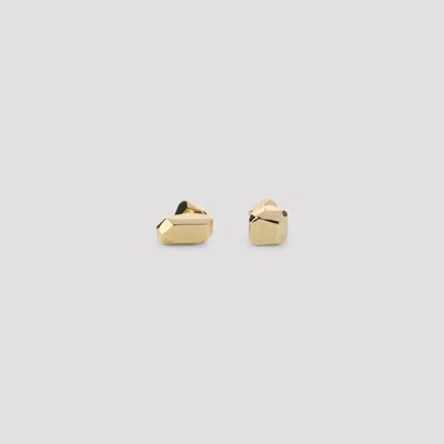 Lanvin Metal Cubic Tiny Geometric Stud Earrings In Gold