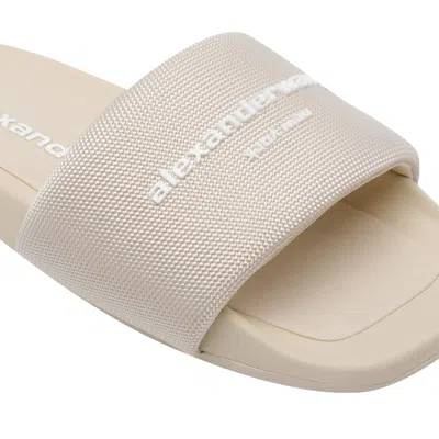 Alexander Wang Women Logo Slide Sandals In Animal Print