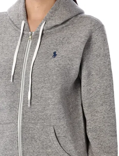 Polo Ralph Lauren Full-zip Hoodie In Gray