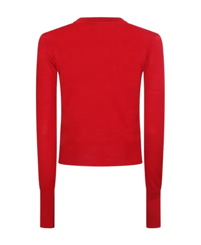 Vivienne Westwood Bea Lightweight Cotton Blend Cardigan Clothing In Red