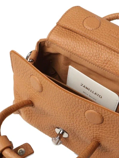 Zanellato Magnetic Shoulder Bag In Brown