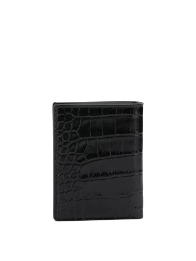 Tom Ford 'exotic Line' Folding Card Holder In Brown