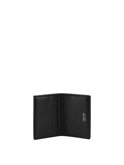 Tom Ford 'exotic Line' Folding Card Holder In Brown