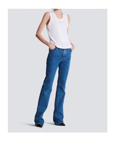 Balmain Logo-print Tank Top In White