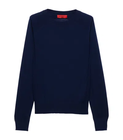 Max & Co Virgin Wool Sweater In Blue