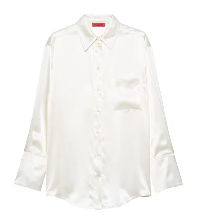 Max & Co Silk Shirt In White