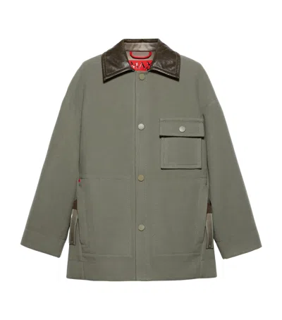 Max & Co Virgin Wool Coat In Green