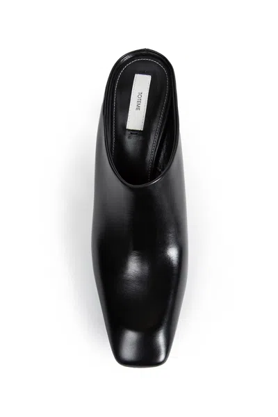 Totême Bar Box-leather Mules In Black