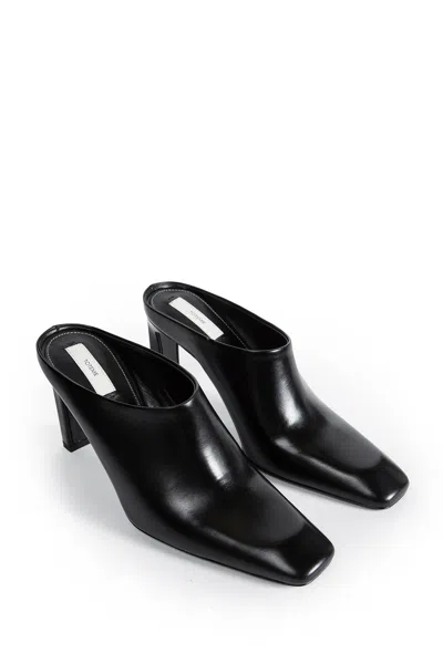 Totême Bar Box-leather Mules In Black