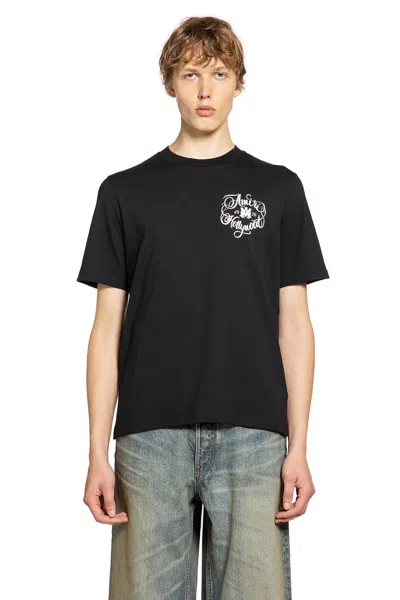 Amiri Graphic Print Crew Neck Short Sleeve Top In Black
