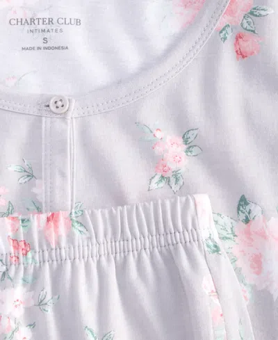 Charter Club Women's 2-pc. Cotton Printed Cropped Pajamas Set, Created For Macy's