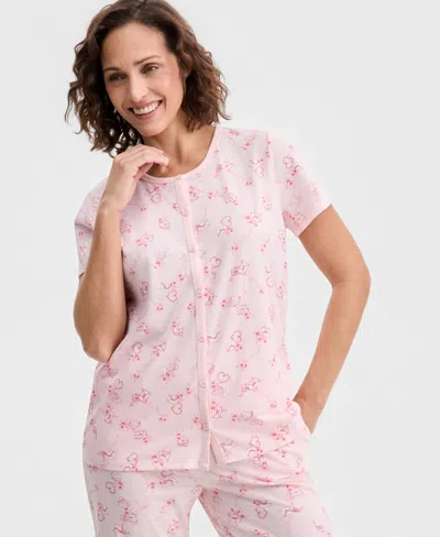 Charter Club Women's 2-pc. Cotton Printed Cropped Pajamas Set, Created For Macy's