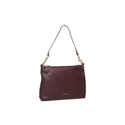 Biasia Logo Shoulder Bag In Purple