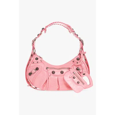 Balenciaga Le Cagole Leather Cross-body Bag In Pink