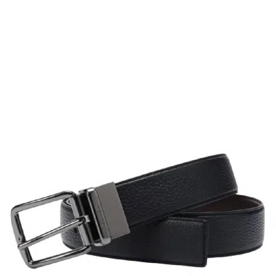 Coach Harness Buckle Leather Belt In Black