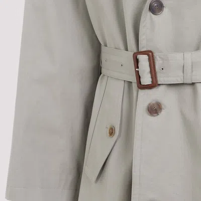 Balenciaga Double-breasted Belted Trench Coat In Brown