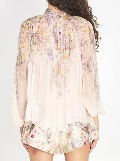 Zimmermann Billow Rebellion Blouse In Multi