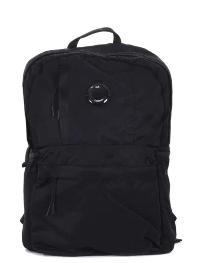 C.p. Company Lens-detail Top-handle Backpack In Black