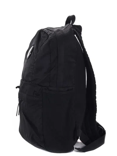 C.p. Company Lens-detail Top-handle Backpack In Black
