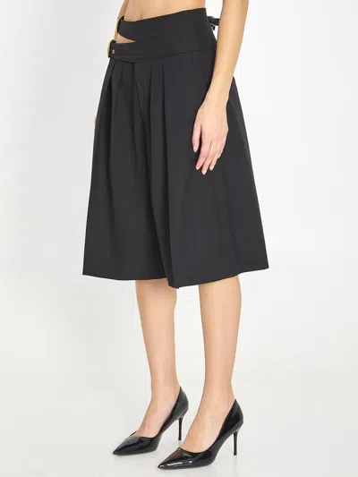 Chloé Bermuda Shorts With Double Belt In Blue