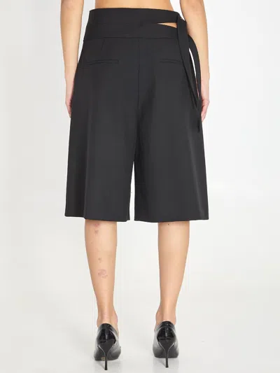 Chloé Bermuda Shorts With Double Belt In Blue
