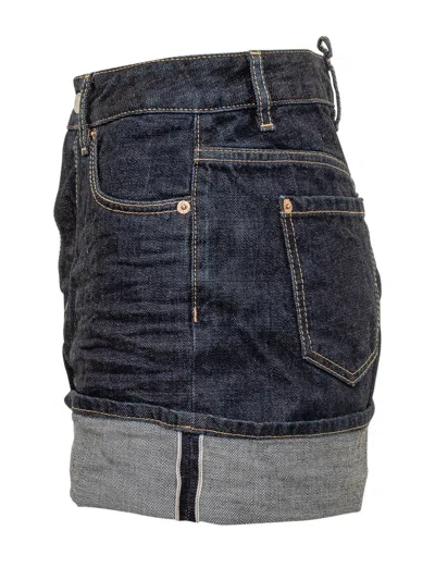 Dsquared2 Denim Miniskirt In Blue