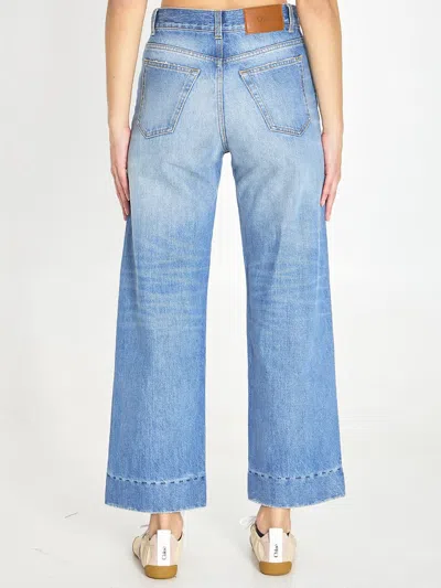 Chloé High-waisted Shorts Jeans In Blue