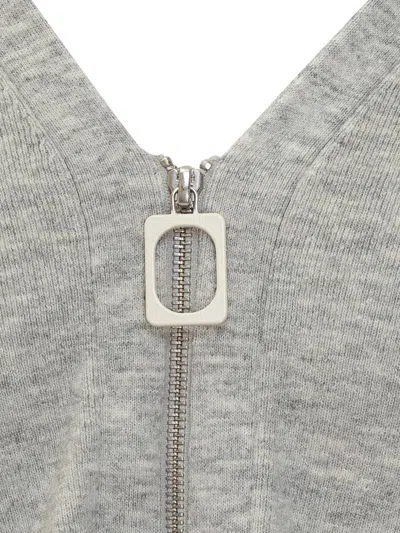Jw Anderson Cardigan With Zip J.w Anderson In Gray