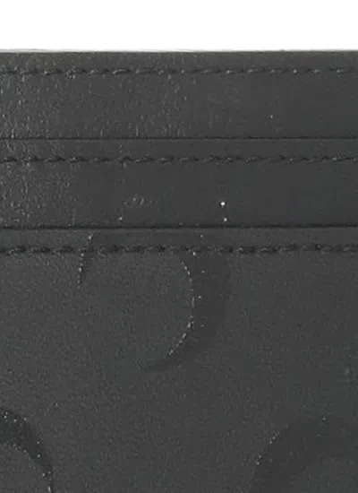 Marine Serre Moon Canvas Card Holder In Black