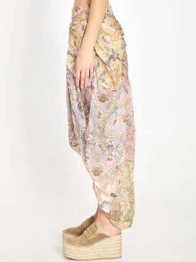 Zimmermann Rebellion Draped Midi Skirt In Multi