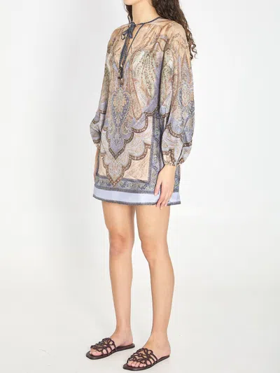 Zimmermann Wanderlust Tapestry Print Blouse In Multi