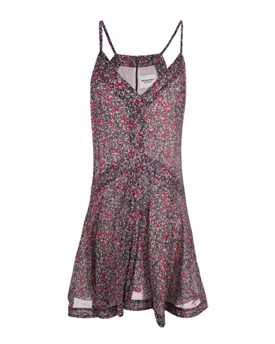 Isabel Marant Étoile Danielle Floral Cotton Voile Minidress In Brown