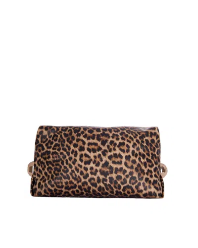 Liu •jo Leopard Handle Clutch Bag In Animal Print