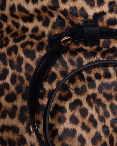 Liu •jo Leopard Handle Clutch Bag In Animal Print