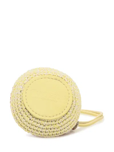 Jw Anderson Tea Cup Bag Charm In Brown