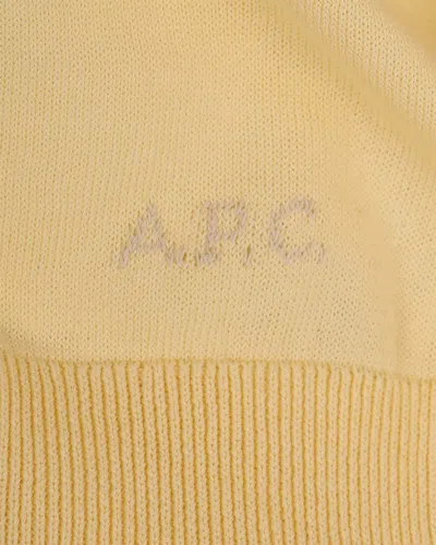 Apc Long-sleeved Knitted Shirt In Yellow