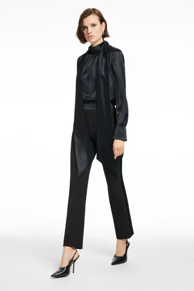 Toccin Veronica Long Sleeve Pussy-bow Blouse In White