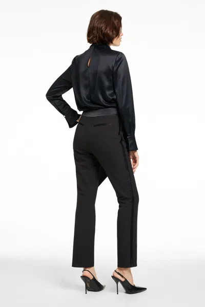 Toccin Veronica Long Sleeve Pussy-bow Blouse In White