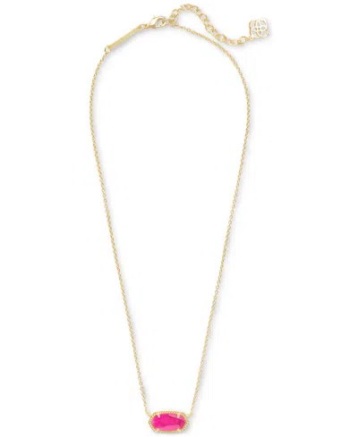 Kendra Scott Elisa Gold Pendant Necklace In Azalea Illusion In Multi