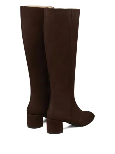 Stuart Weitzman Maeve Zip Boots In Brown