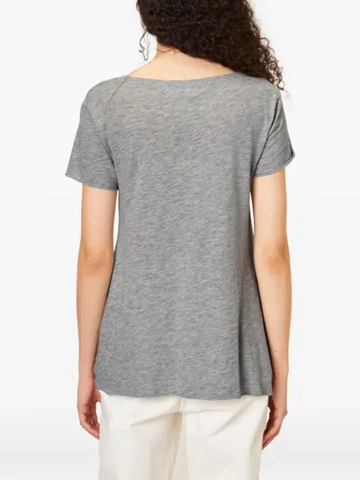 American Vintage Jacksonville V-neck T-shirt In Gray