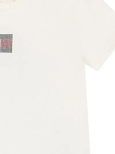 Tommy Hilfiger Junior Embellished Logo T-shirt In Neutral