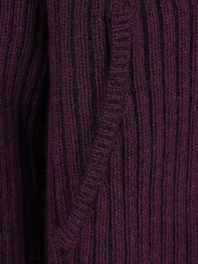Our Legacy Long-sleeved Zip-up Cardigan In Purple