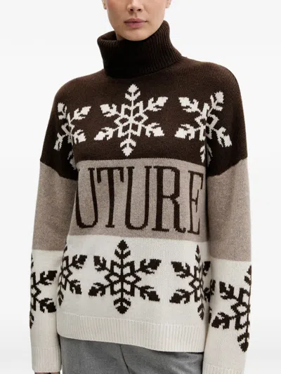 From Future Snowflake Roll-neck Sweater In Multi