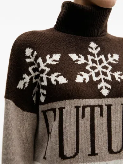 From Future Snowflake Roll-neck Sweater In Multi