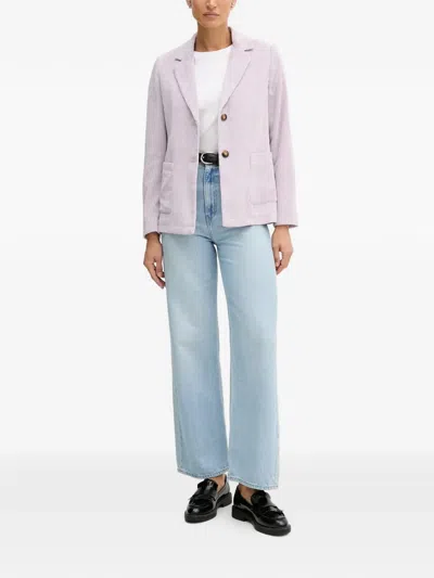 Benetton Corduroy Buttoned Top In Purple