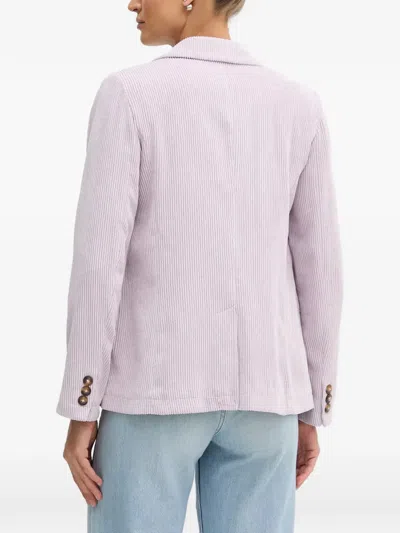 Benetton Corduroy Buttoned Top In Purple