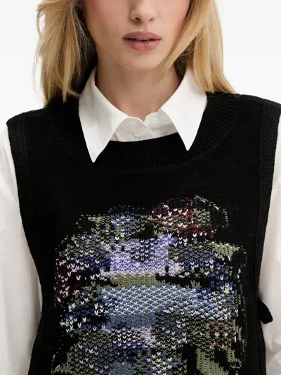 Desigual Buttoned Shirt (set Of Two) In Black