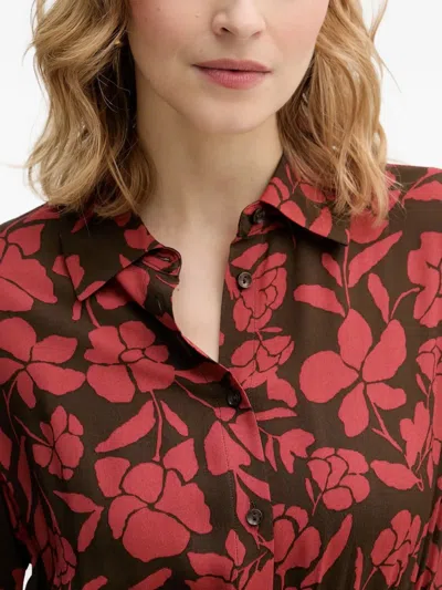 Benetton Floral-pattern Midi Dress In Multi