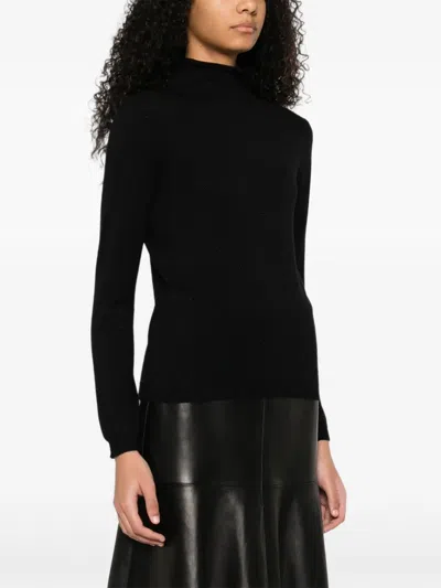 Gran Sasso Roll-neck Sweater In Black
